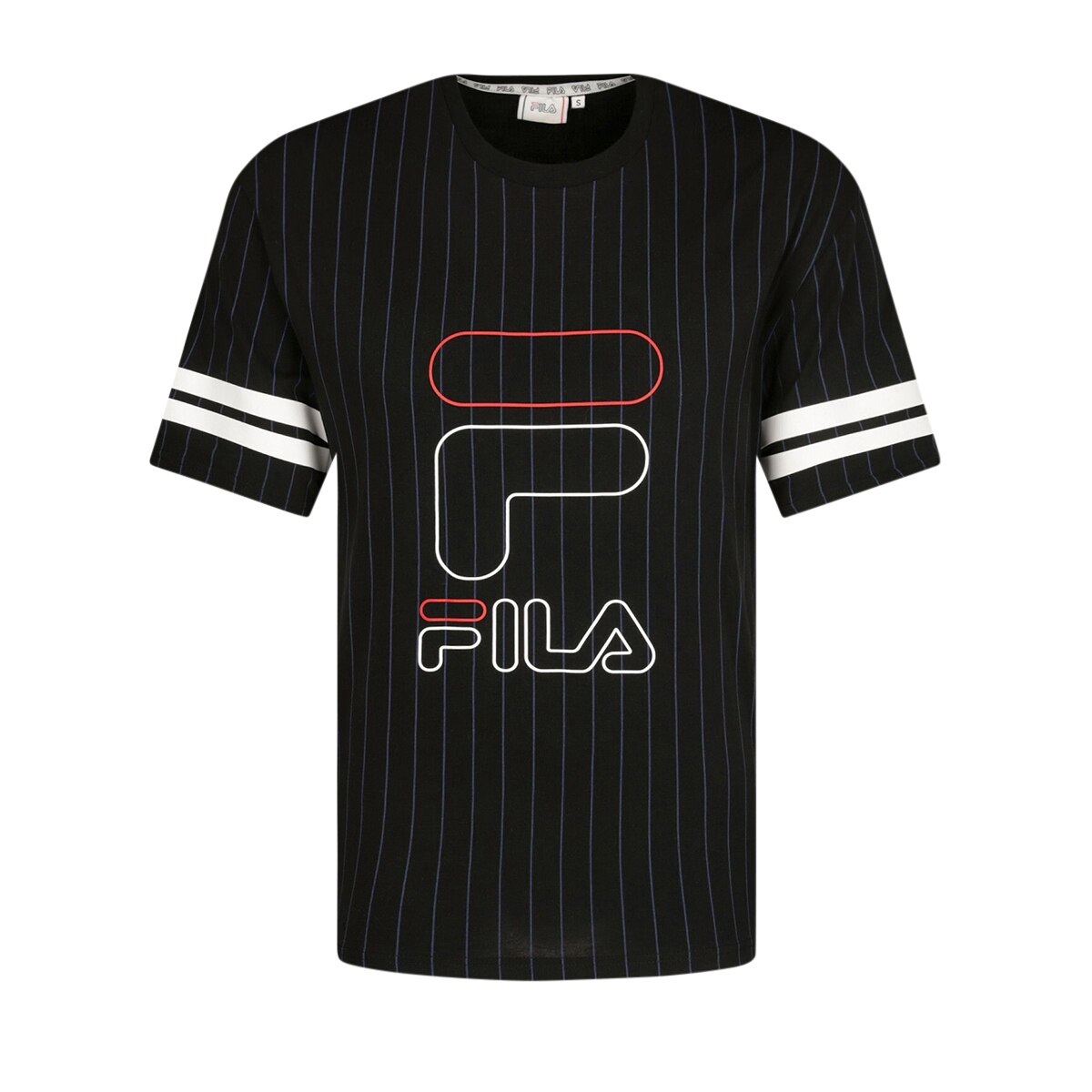 Tricou Fila Jamiro, Bumbac, Imprimeu logo, Negru