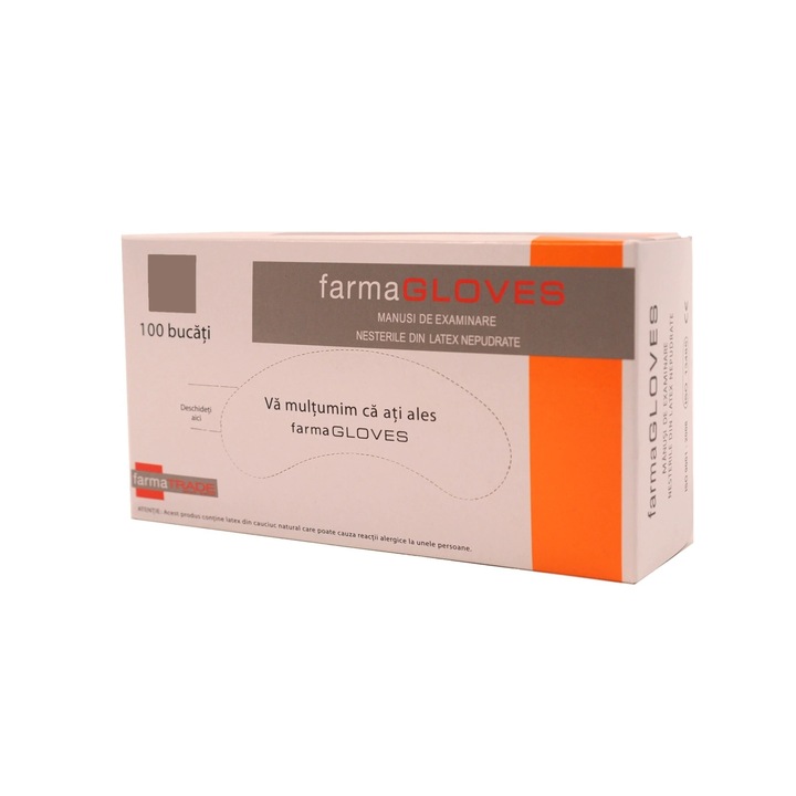 Set 100 buc manusi examinare TopGloves latex nepudrate XL