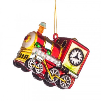 Glob tren cu ceas, Dims92, L181, Sticla, Inaltime 8cm Glob tren cu ceas, Dims92, L181, Sticla, Inaltime 8cm