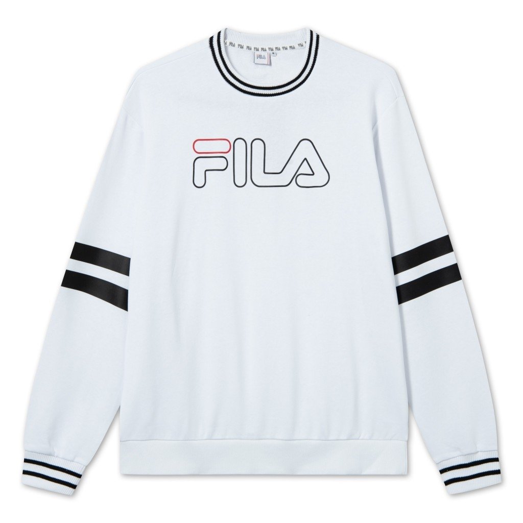 Hanorac Fila Janek, Bumbac/Poliester, Imprimeu logo, Alb, XL