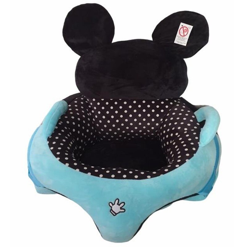 Fotoliu bebe cu spatar - Mickey Mouse bleu - Krista® 53x53x50 cm