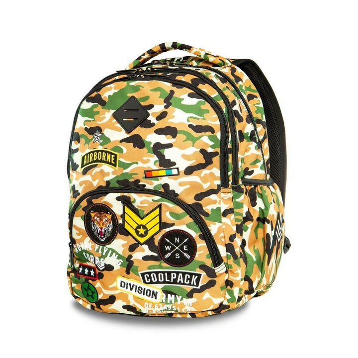 CoolPack Bentley Camo Desert Badges hátizsák, 46 x 32,5 x 20 cm, többszínű