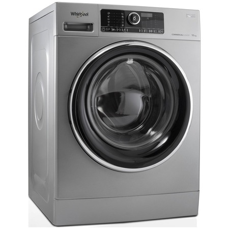Masina de spalat rufe profesionala Whirlpool AWG 1112 S/PRO, 11 kg, 1200 RPM, Clasa A+++, 6th Sense, Direct Drive, Soft Move, Argintiu