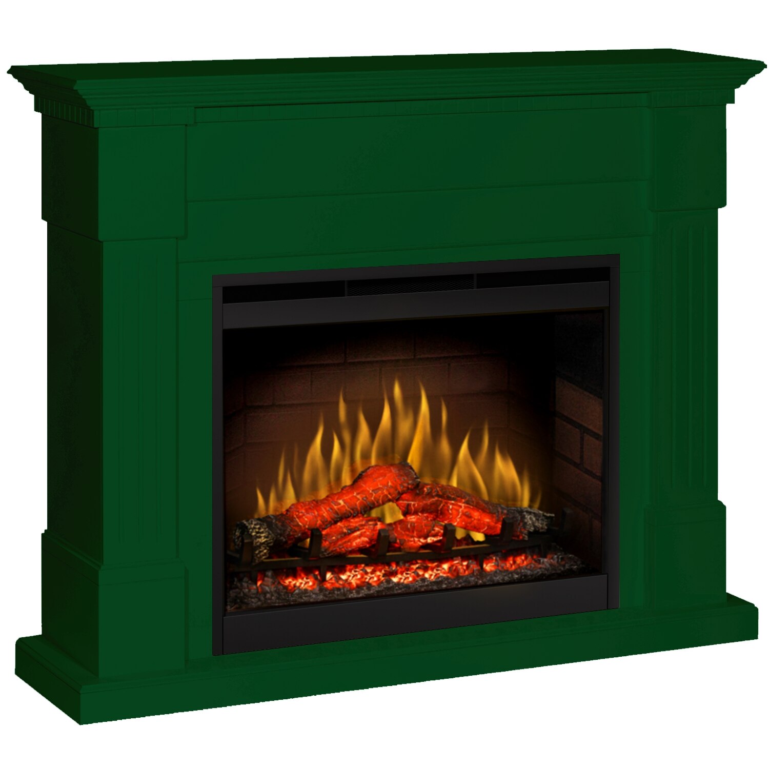 Semineu electric Essex Green cu focar electric 3D Dimplex Optiflame DF2608 si sunet