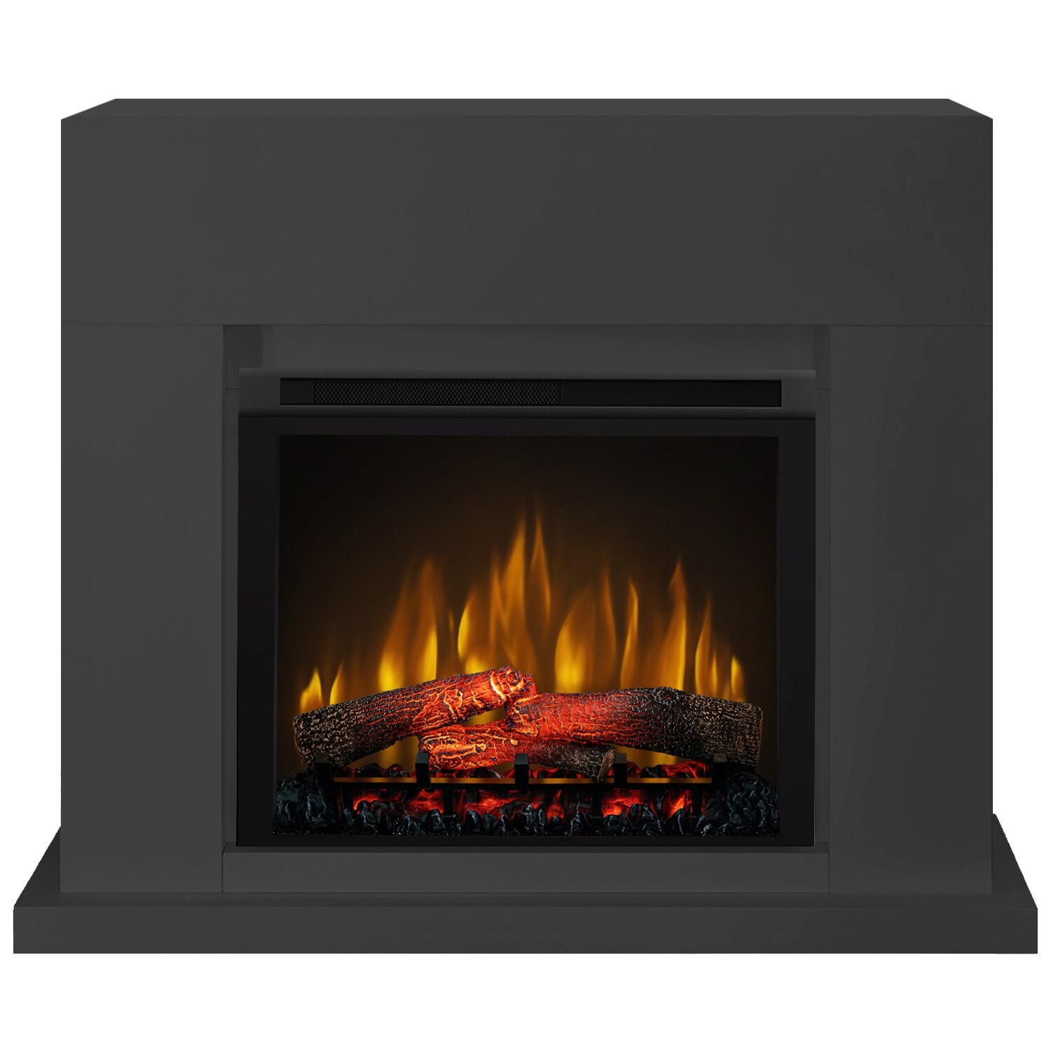 Semineu electric New Cubus Grey cu focar electric 3D Dimplex Optiflame XHD28 si sunet