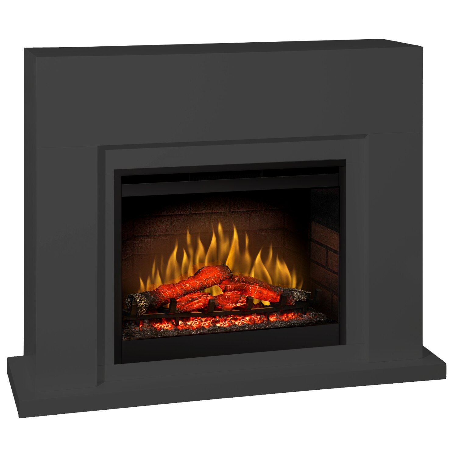 Semineu electric New Cubus Grey cu focar electric 3D Dimplex Optiflame FDX-2608 si sunet