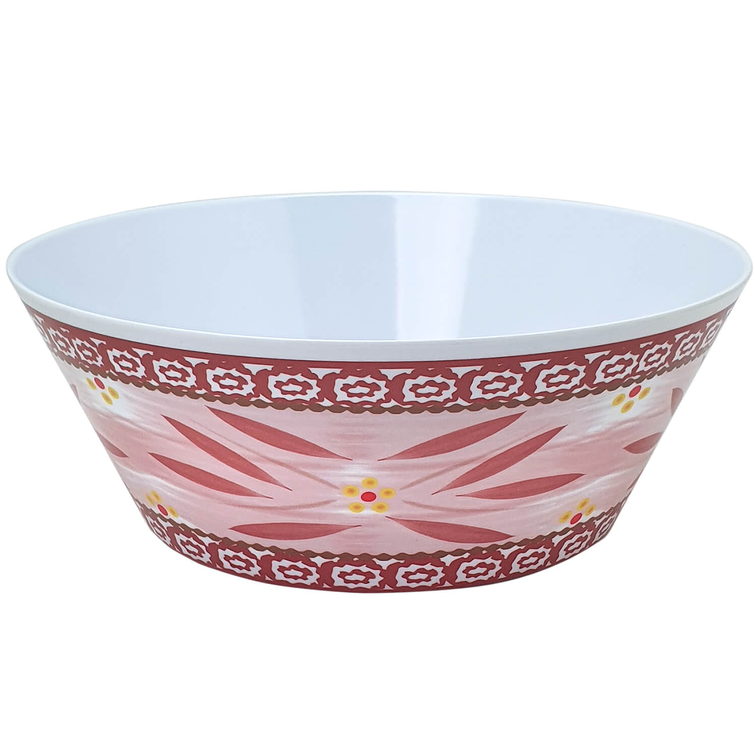 Castron Gemma, rotund, 2.4l, model floral, rosu, 3 Stx