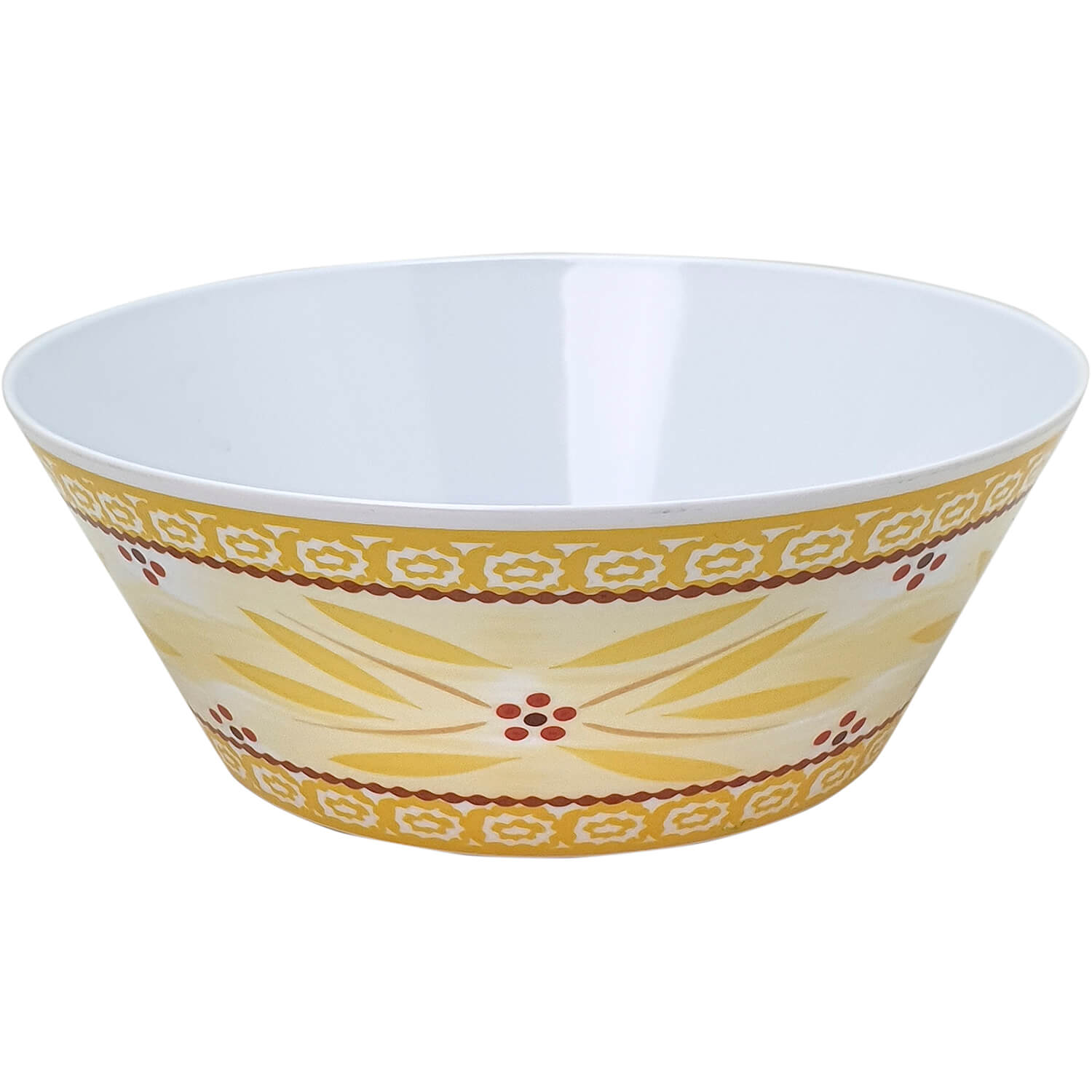 Castron Gemma, rotund, 1.6l, model floral, galben, 4 Stx