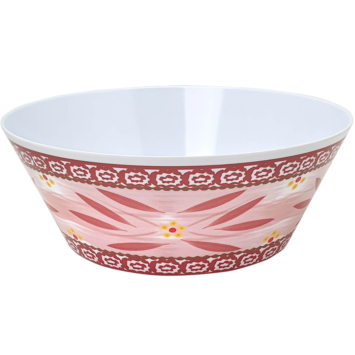 Castron Gemma, rotund, 1.6l, model floral, rosu, 12 Stx