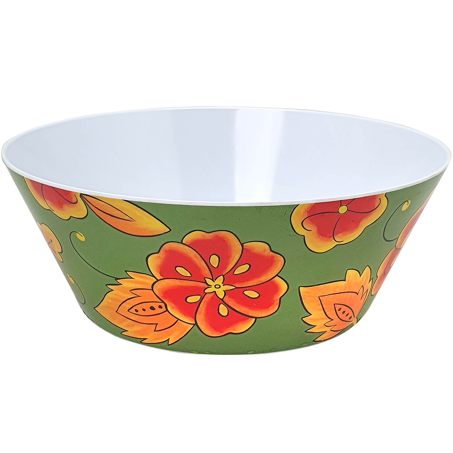 Castron Gemma, rotund, 1.6l, model floral, verde, 8 Stx