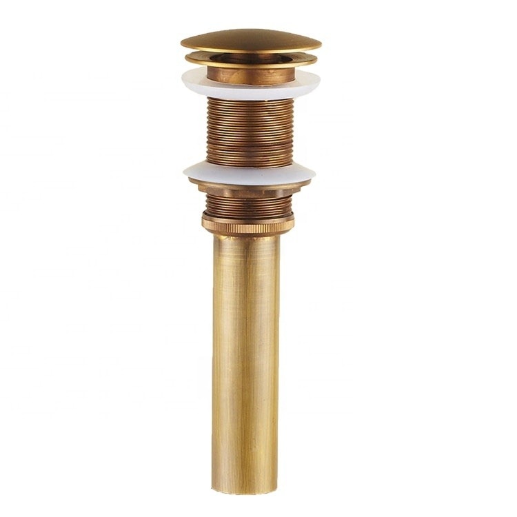 Sifon lavoar cu ventil fara prea plin , bronz antichizat ,Smack,Alama