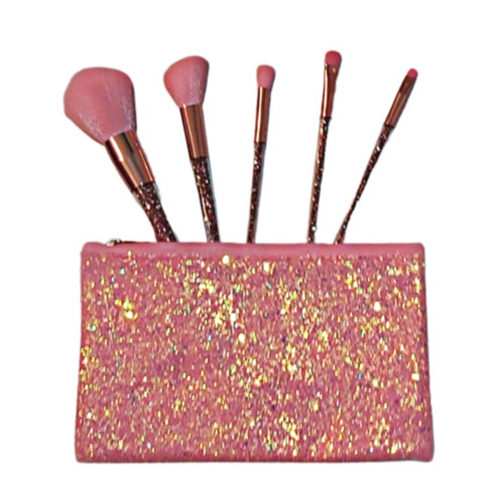 Csillám pink smink ecset készlet / Elite Pink Shine - Makeup