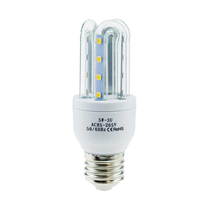 Melegfehér - 5W LED fénycső E27 foglalatba - melegfehér - (energiatakarékos, 5W ≈ 40W)
