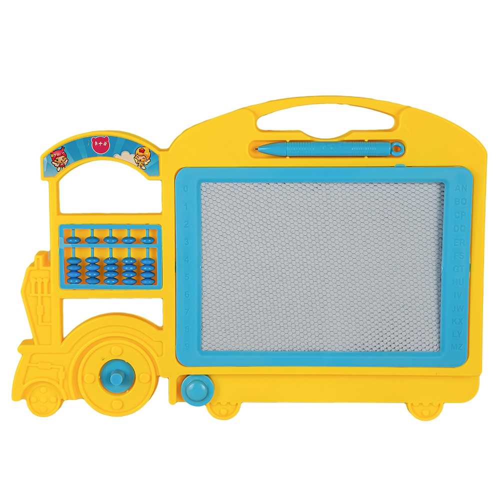 Tablita magica educationala pentru cei mici, Trenulet, Galben, Robentoys