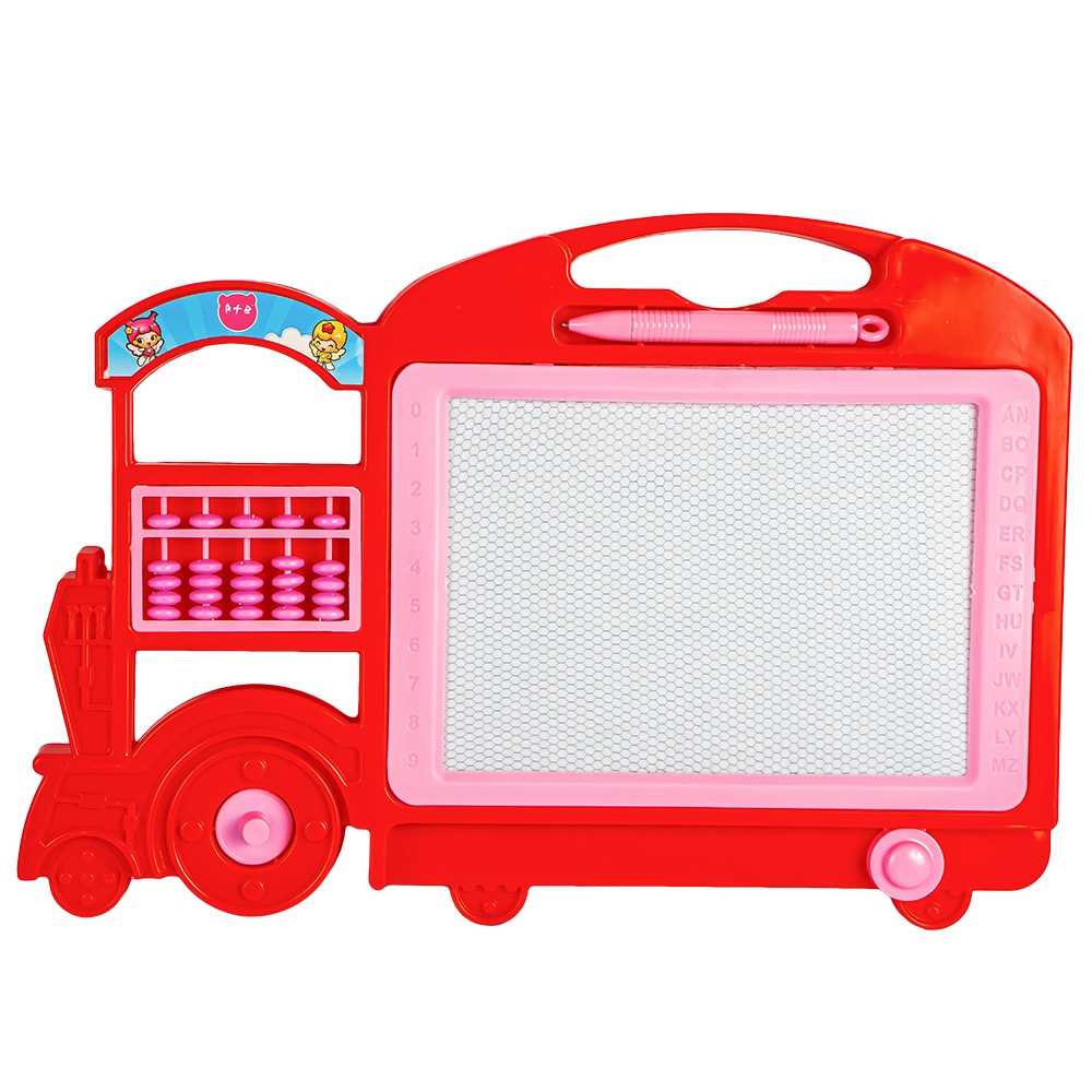 Tablita magica educationala pentru cei mici, Trenulet, Rosu, Robentoys