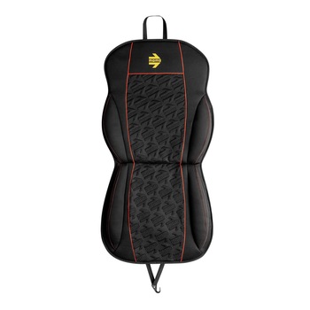 Husa scaun auto MOMO STYLE, material textil, negru cu insertii rosii si logo 3D Husa scaun auto MOMO STYLE, material textil, negru cu insertii rosii si logo 3D