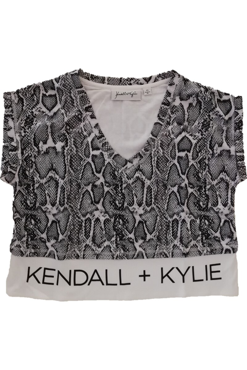 Tricou crop top KENDALL + KYLIE, Multicolor, Multicolor