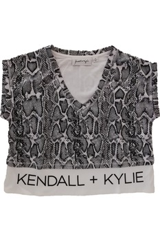 Tricou crop top KENDALL + KYLIE, Multicolor, Multicolor Tricou crop top KENDALL + KYLIE, Multicolor, Multicolor