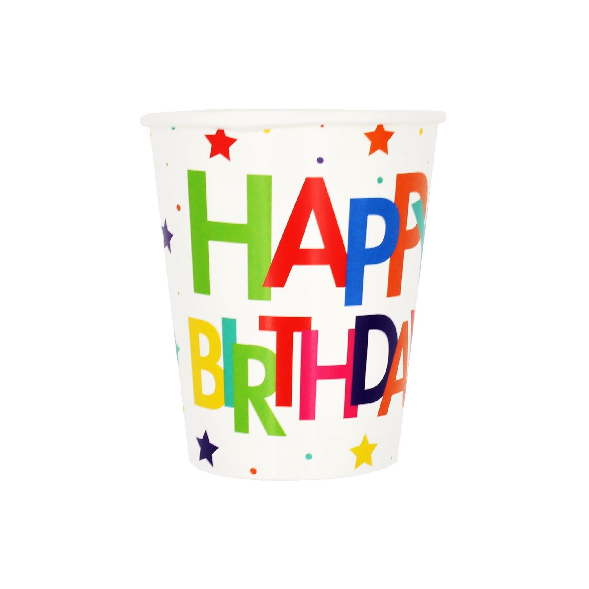 Set 8 pahare 260ml Happy birthday