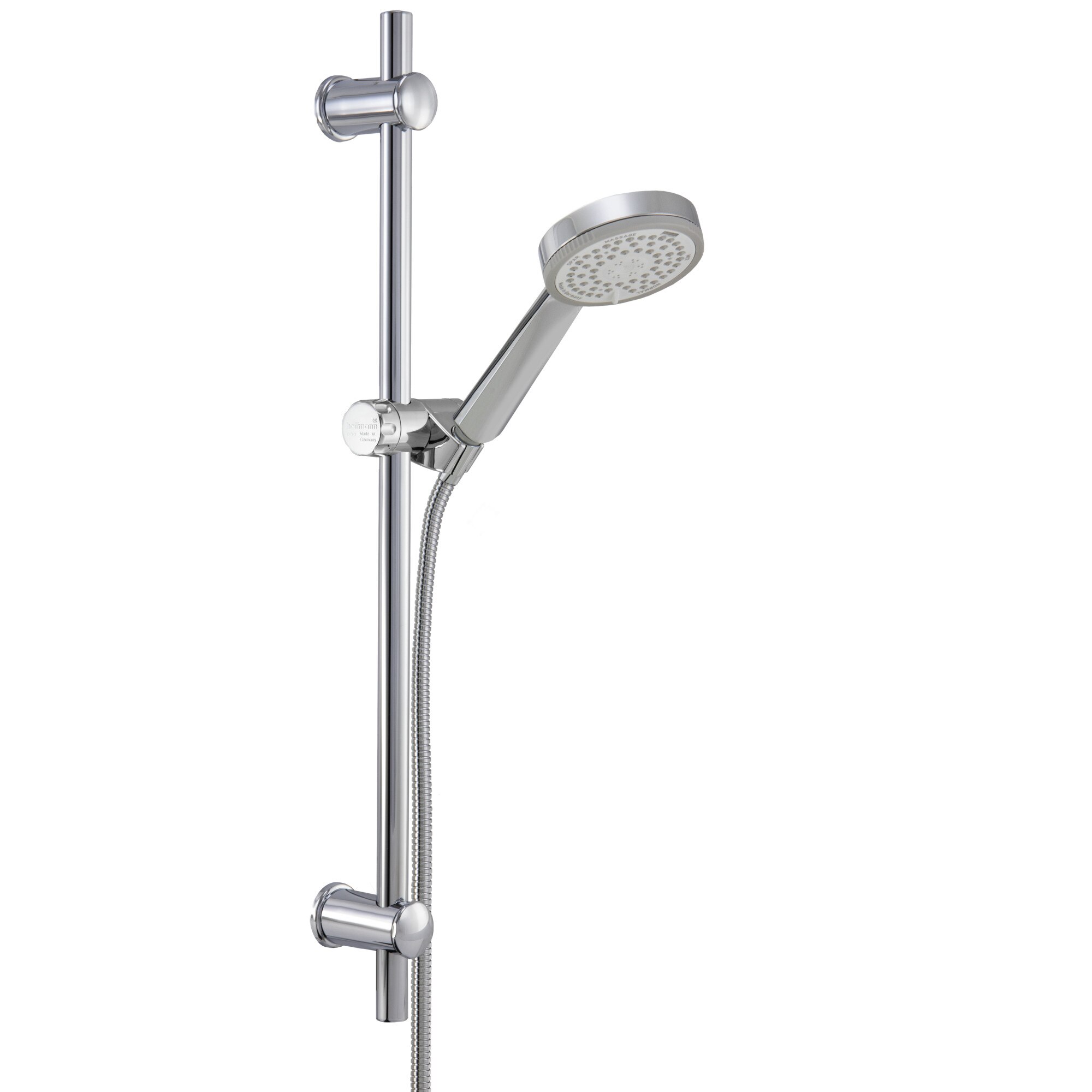 Set de dus cu 3 functii Hoffmann, Atlanta Plus 4000, Inox, Tija fixa, 160 cm, Argintiu