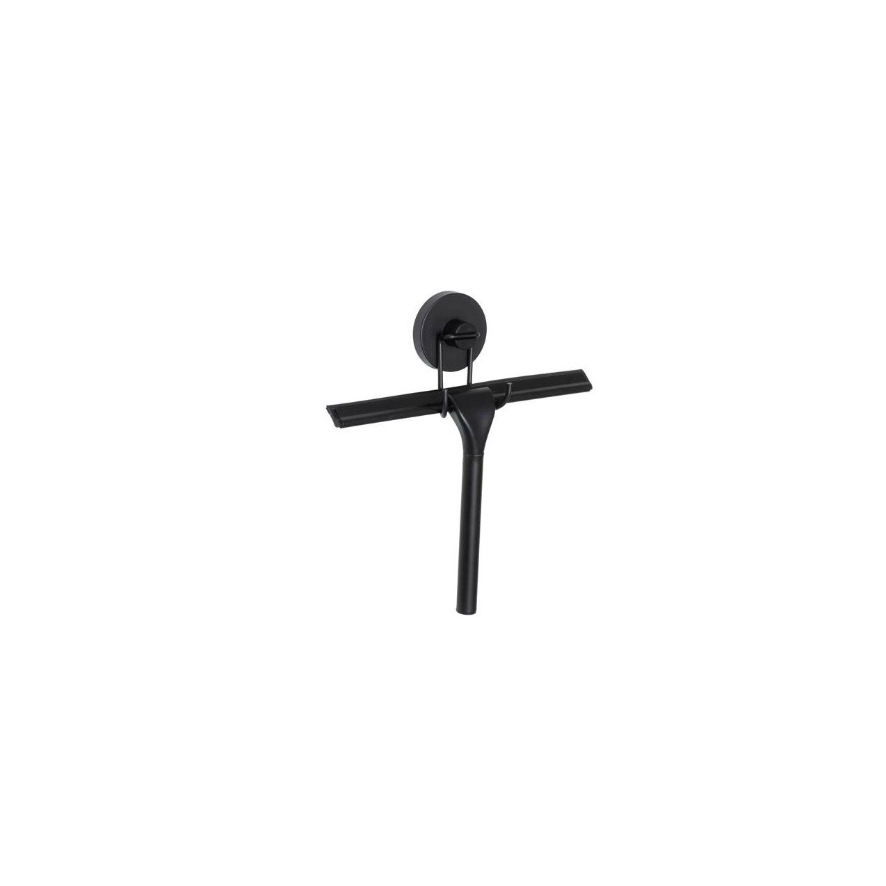 Racleta geamuri cu suport, Neagra, 25x21,5x6 cm, Wenko