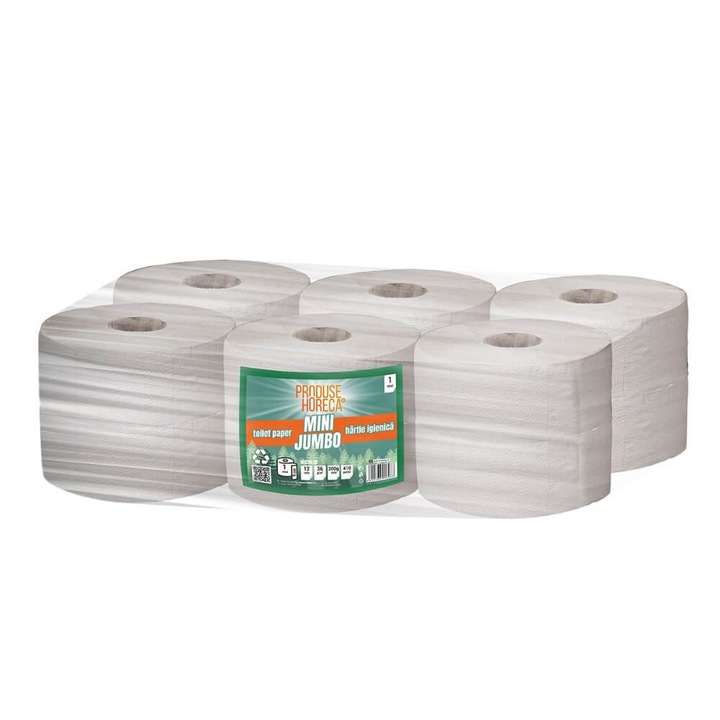 Hartie Igienica Mini Jumbo Natur PH, 12Role/Set, 1 Strat