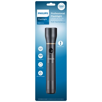 Lanterna LED Philips Everyday SFL7002T/10, 1200 lm, rezistenta la umezeala IPX4, baterii incluse 6xAA, Aluminiu Lanterna LED Philips Everyday SFL7002T/10, 1200 lm, rezistenta la umezeala IPX4, baterii incluse 6xAA, Aluminiu