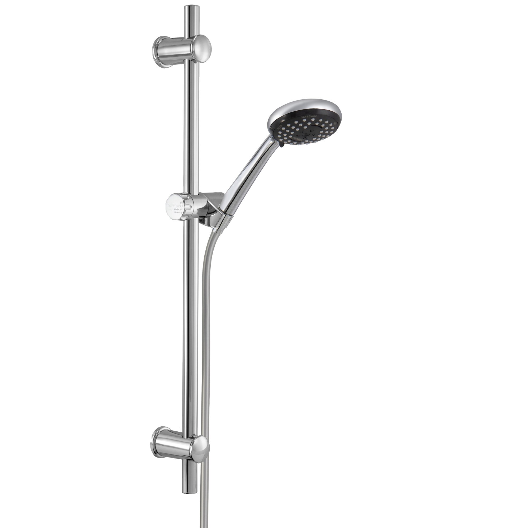 Set de dus cu 3 functii Hoffmann, Coloana de 69 cm, Para Essensa Plus 2000, Furtun Silverline, 160 cm, Argintiu
