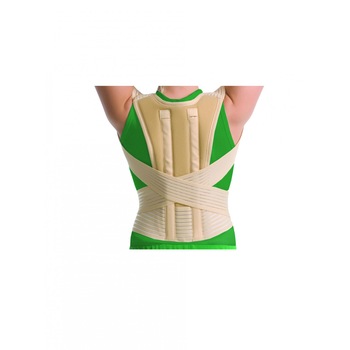 Orteza toracica elastica pentru copii cu 2 atele rigide, pentru corectarea pozitiei vicioase ale coloanei vertebrale marimea S- 42-50cm / circumferinta pieptului Orteza toracica elastica pentru copii cu 2 atele rigide, pentru corectarea pozitiei vicioase ale coloanei vertebrale marimea S- 42-50cm / circumferinta pieptului