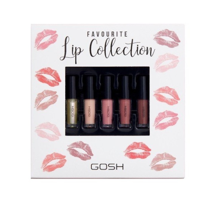 Комплект гланц за устни Gosh, Favorite Lip Collection, 5 броя