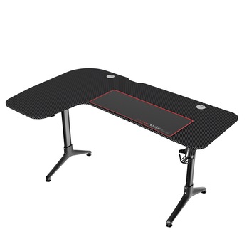 Birou gaming Arka Chairs Evolution Z19, pe colt 160 x 100 x 66 cm Profesional pentru 3 monitoare, suprafata black carbon Birou gaming Arka Chairs Evolution Z19, pe colt 160 x 100 x 66 cm Profesional pentru 3 monitoare, suprafata black carbon