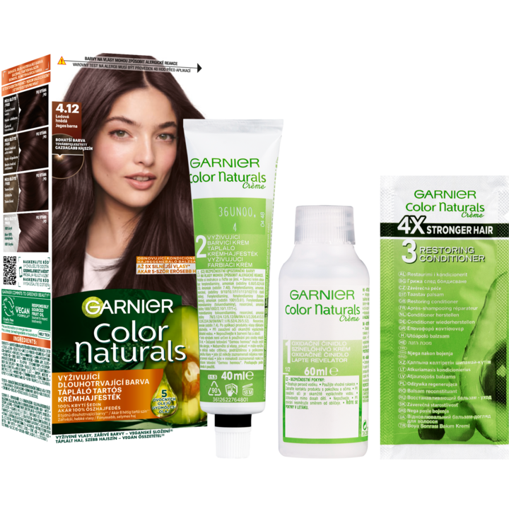 Vopsea de par permanenta Garnier Color Naturals, 4.12 Ice Brown