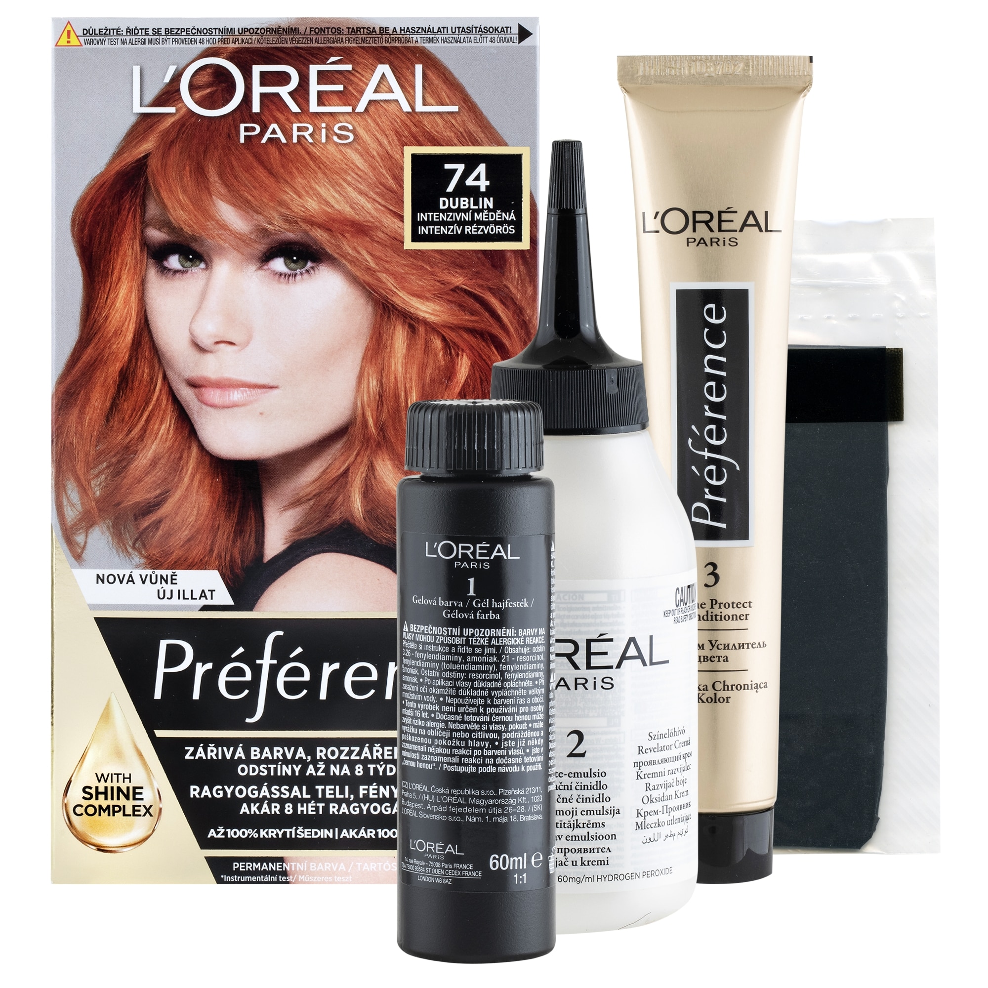 Vopsea de par L'Oreal Paris Preference 74 Mango 60+90+54 ml - eMAG.ro