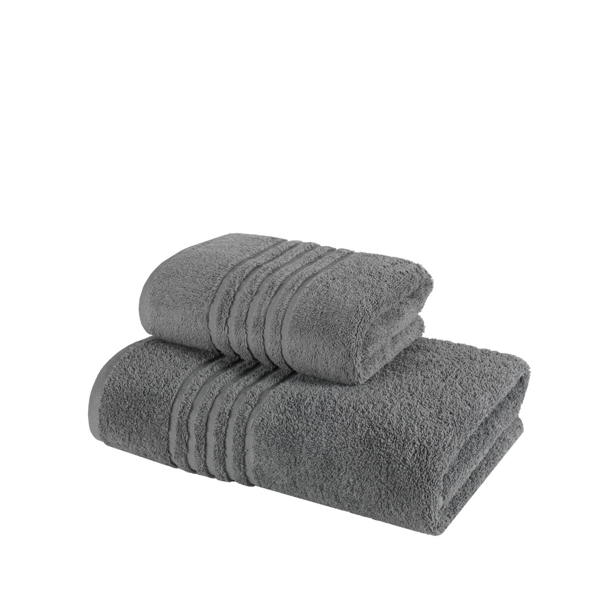 Set 2 Prosoape CASSATEX , PUCIOASA , Color Gri, 50X90 / 70X140 cm