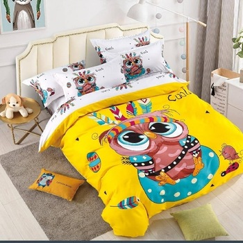 Lenjerie 6 piese din Bumbac Finet, model Bufnita, 235 x 240 Lenjerie 6 piese din Bumbac Finet, model Bufnita, 235 x 240