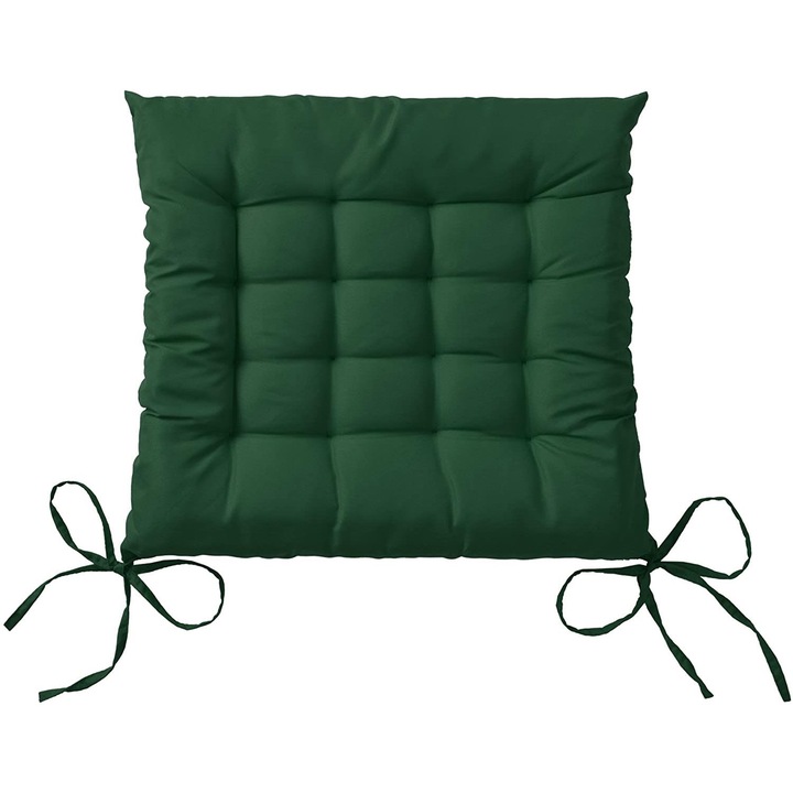 Възглавничка за стол Beautissu, Lea, 40х40х5см, Тъмно зелен