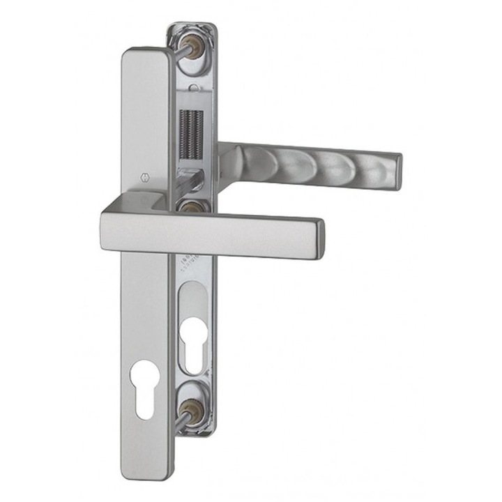 Maner usa termopan, Hoppe Toulon, exterior, 92 x 30 mm, material aluminiu, culoare titan F9