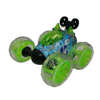 Masinuta pentru cascadorii cu telecomanda, Stunt Double, 12 cm, verde Masinuta pentru cascadorii cu telecomanda, Stunt Double, 12 cm, verde