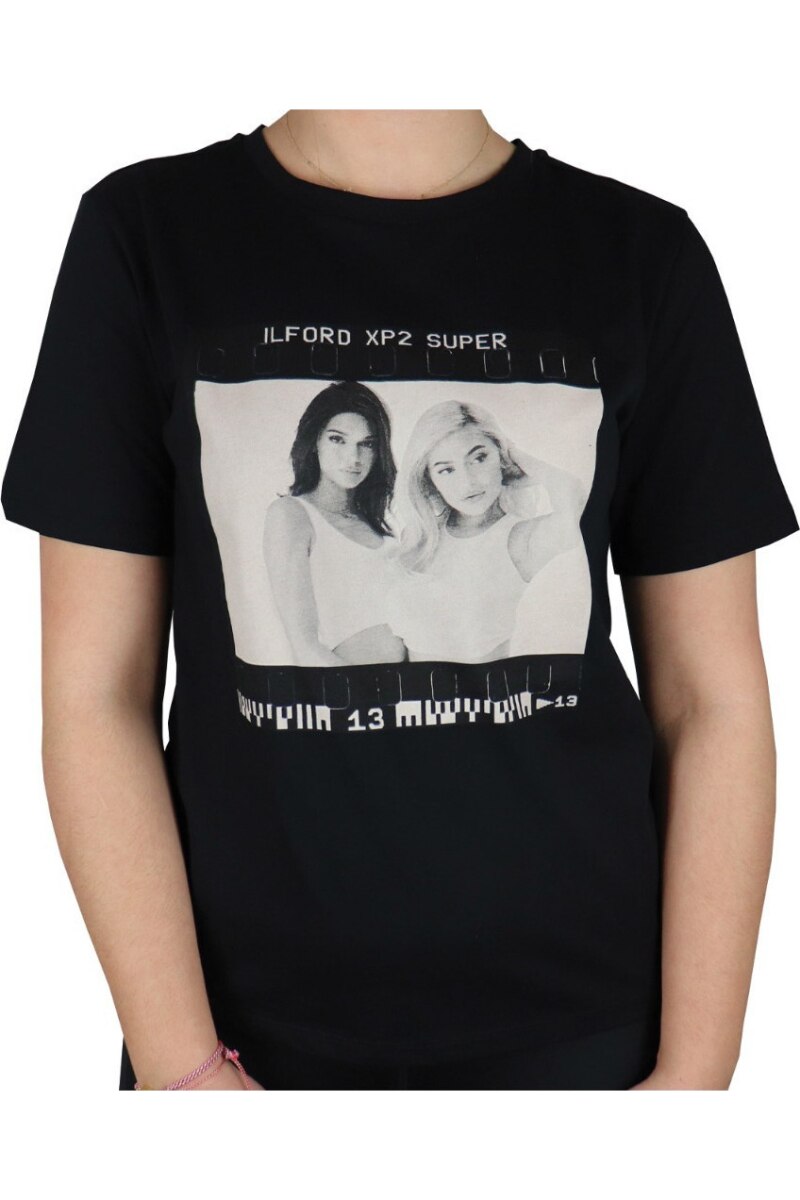 Tricou KENDALL + KYLIE, M, Negru