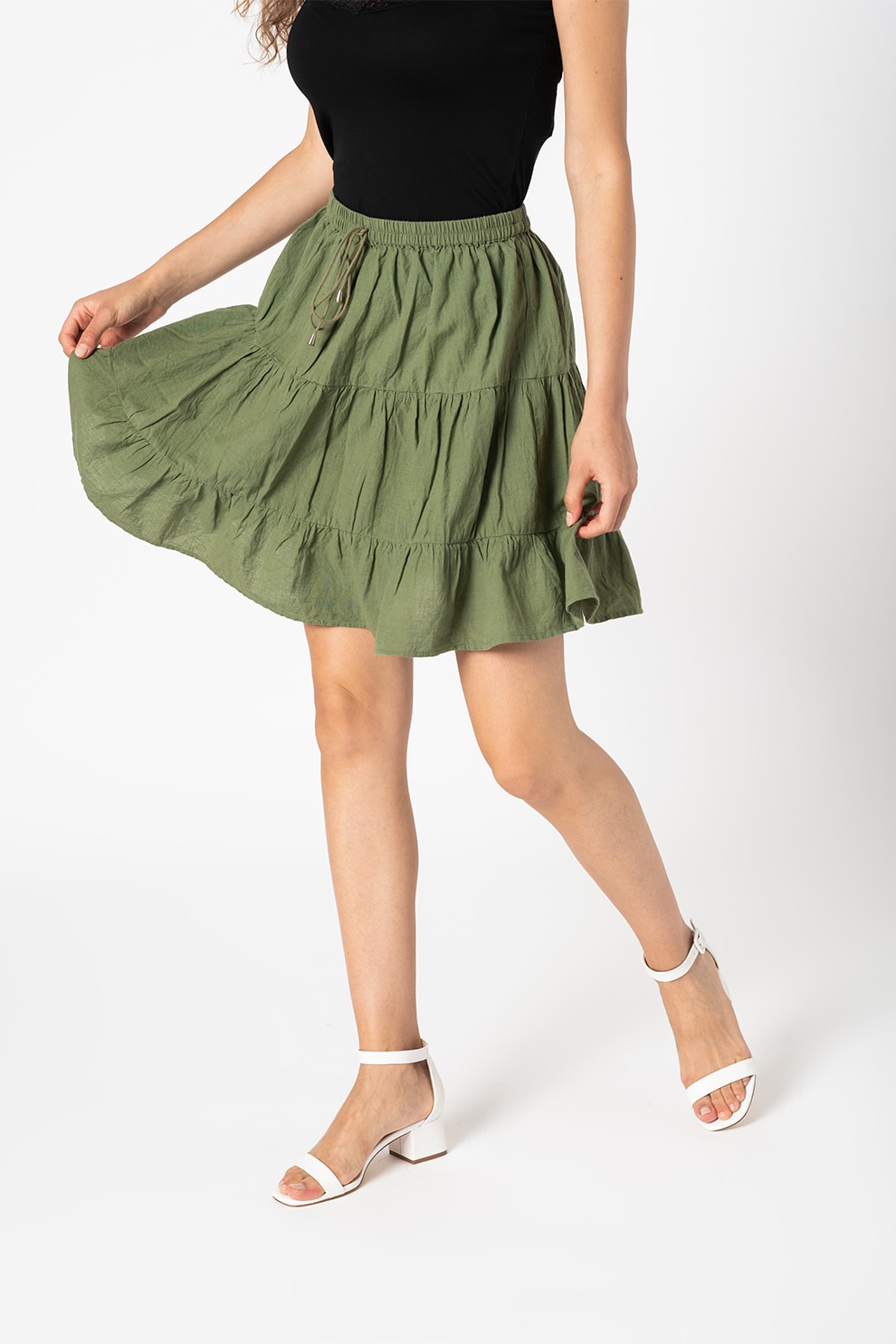 Sisters Point, Fusta mini evazata Urina, Kaki