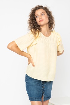 Sisters Point, Bluza lejera cu volane Eca, Galben pai Sisters Point, Bluza lejera cu volane Eca, Galben pai