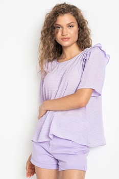 Sisters Point, Bluza lejera cu volane Eca, Lila Sisters Point, Bluza lejera cu volane Eca, Lila