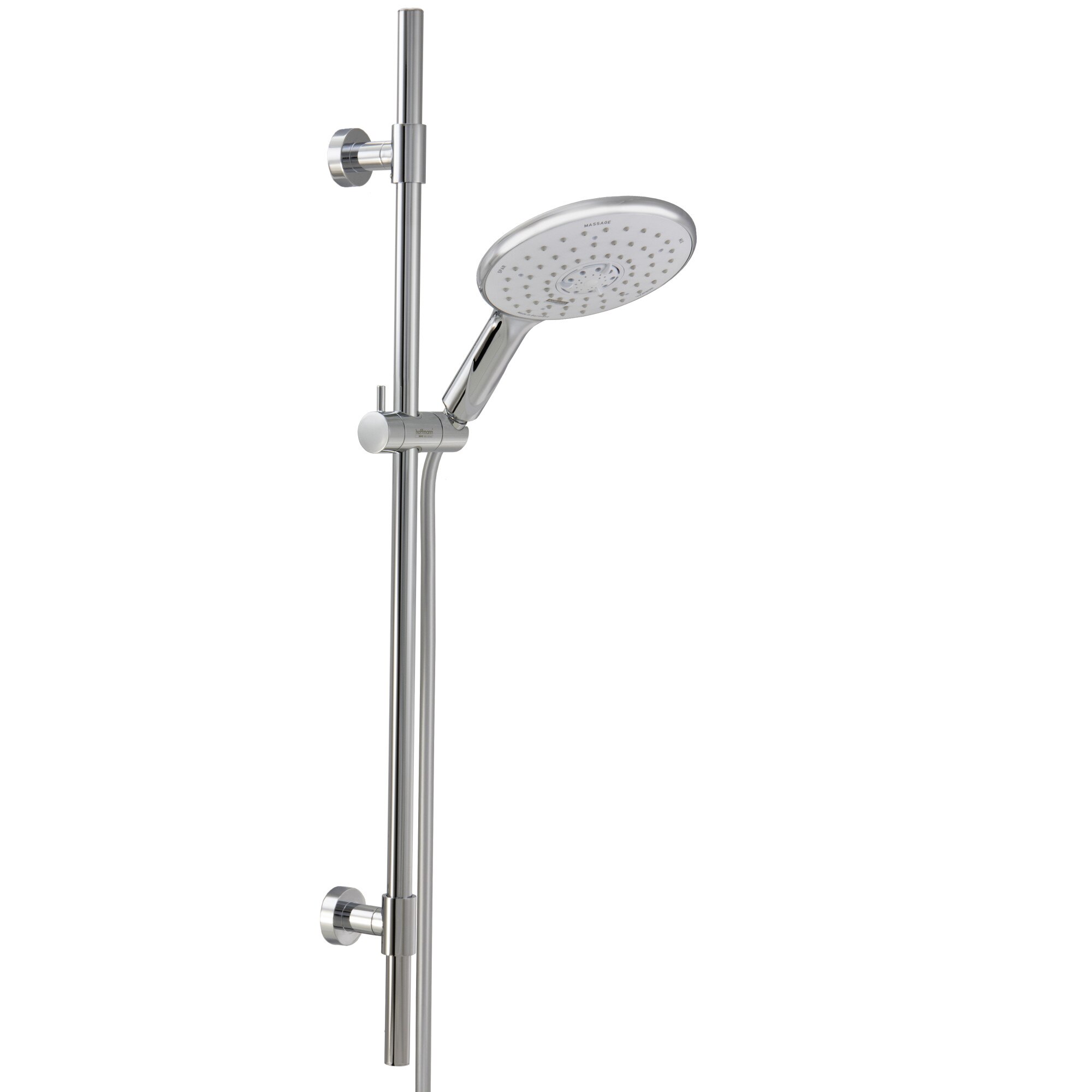 Set coloana si para de dus cu 5 functii, Hoffmann, Kiel Plus, Silverline, Alama, 160cm, Argintiu