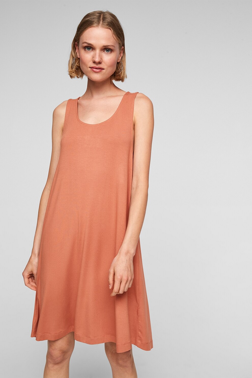 s.Oliver, Rochie lejera de jerseu, Oranj persan