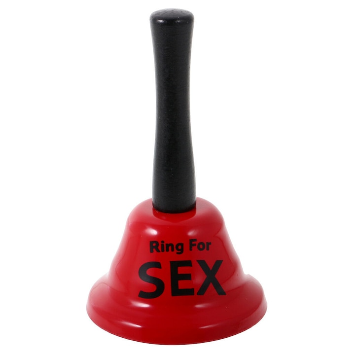 Камбанка с надпис Ring for sex, 12см