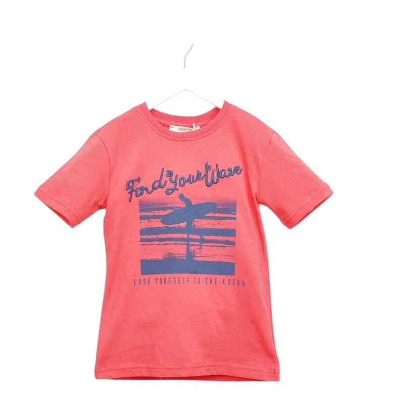 Tricou pentru baieti, culoare rosie, colectia Wave 4043