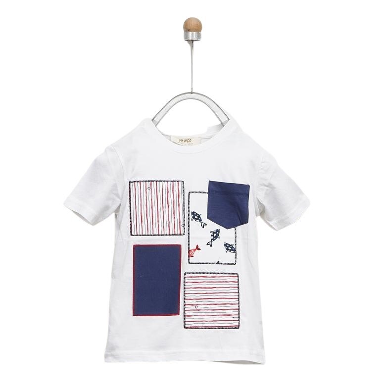 Tricou pentru baieti, culoare alba 2624