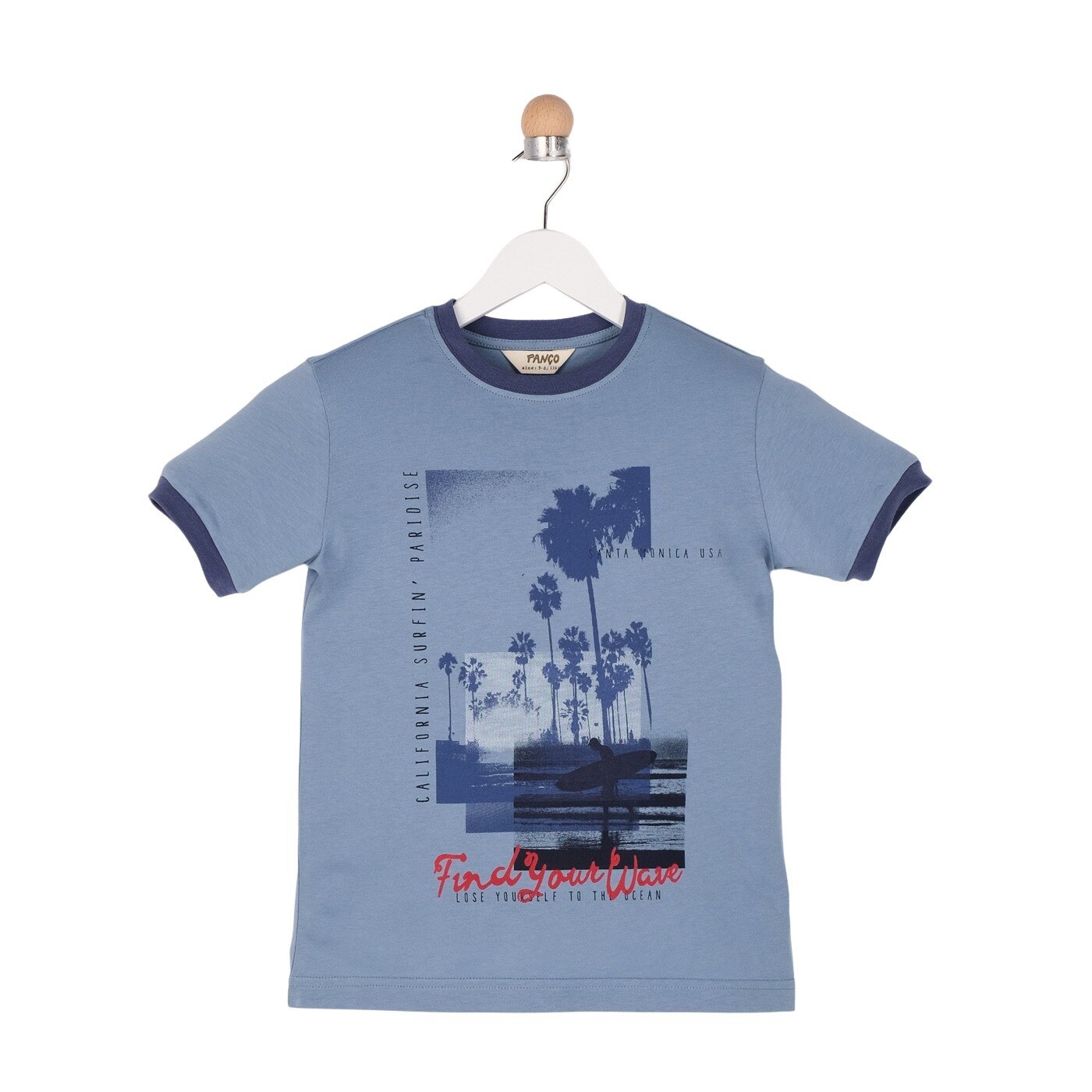 Tricou pentru baieti, culoare albastra, colectia Wave 4052
