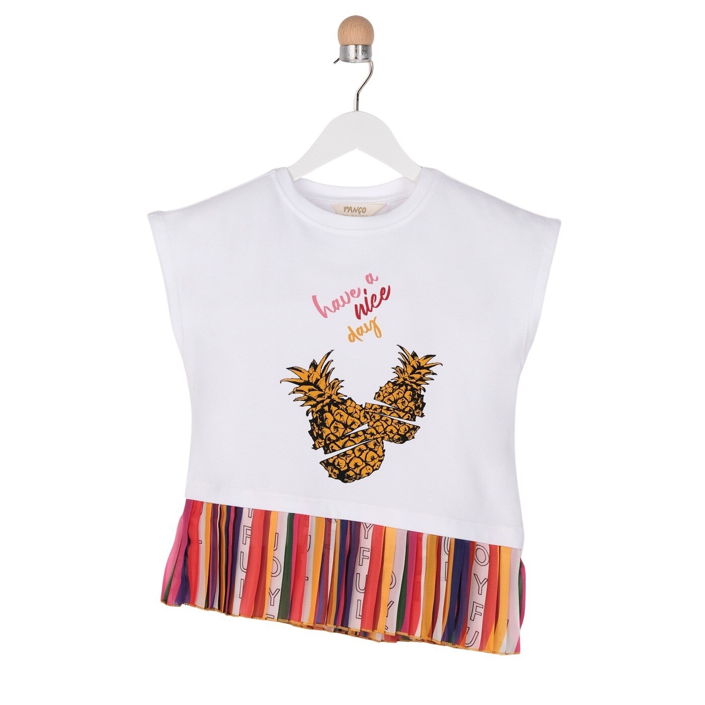 Tricou pentru fete, culoare alba, colectia Joyful 3845