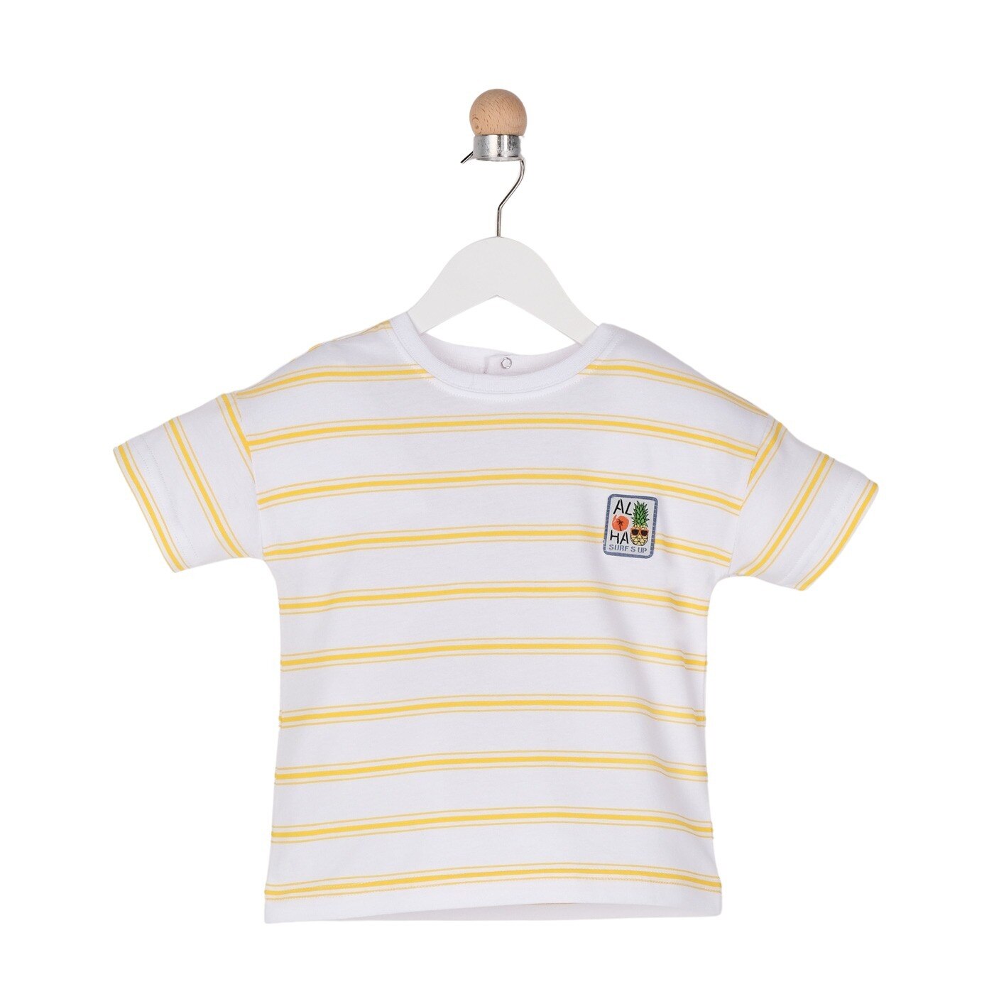 Tricou pentru baieti, culoare alba, colectia Aloha 3743